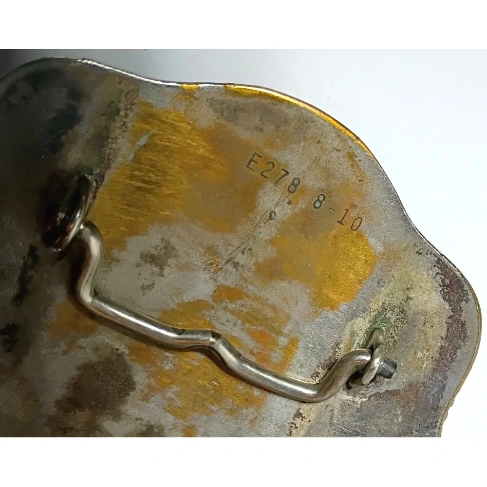Vintage Montana Silversmiths Bucking Bull Belt Buckle Sterling Silver Plate USA